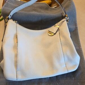 Micheal KORS Chic Cream Shoulder Bag with Gold Accents